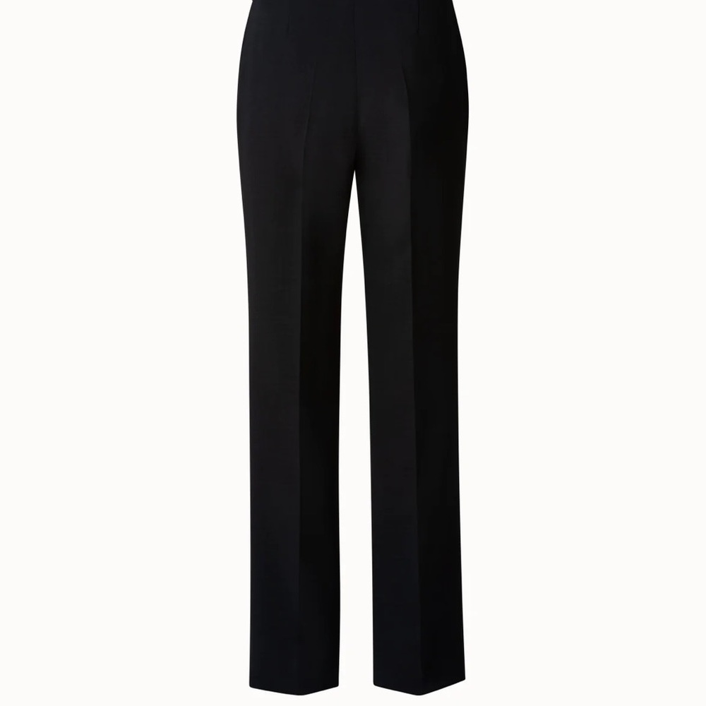AKRIS for Bergdorf‎ GoodmanWool Straight Leg Pants Dark Blue Size 16 Tailored